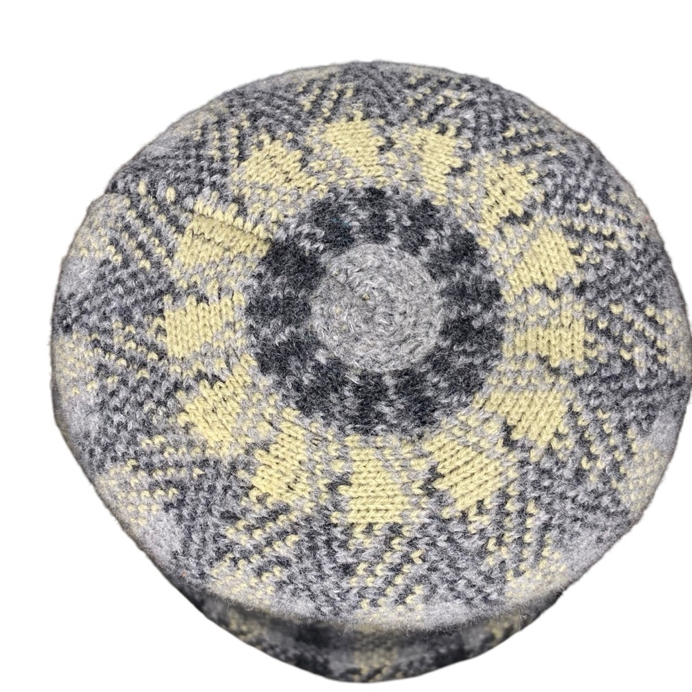 San Diego Hat Company Wool Bucket Hat Plaid Grey and Yellow - Picture 4 of 8